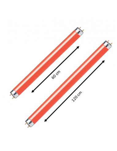 Tube néon T8 FLUORESCENT 60cm 18W G13 Rouge
