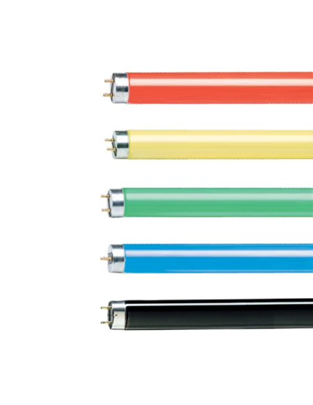 Tube néon T8 FLUORESCENT 60cm 18W G13 couleurs