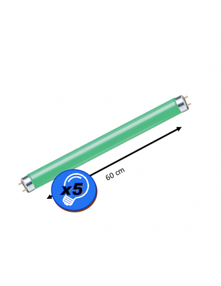 Tube néon T8 FLUORESCENT 60cm 18W G13 Vert