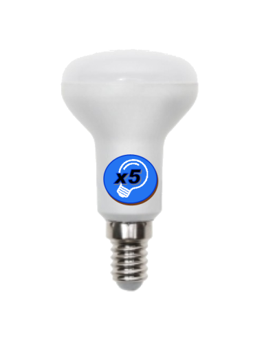 Ampoules LED Réflecteur R50 6W E14 220V Blanc Confort 4000K (LOT x5)