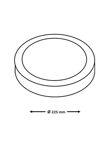 Plafonnier Rond en saillie LED Ø...