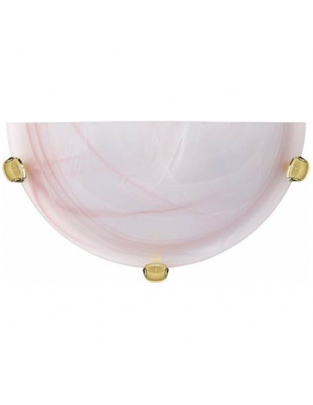 Applique murale en verre rose pour ampoule E27