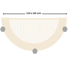 Applique murale en verre tabac pour ampoule E27 2