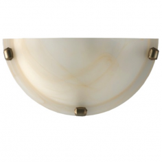 Applique murale en verre tabac pour ampoule E27