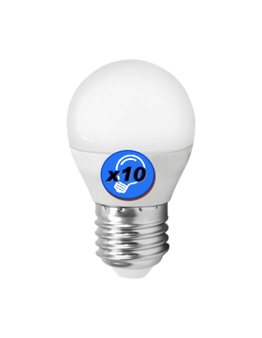Ampoules LED Sphérique 6W E27 220V 6500K (LOT x10)