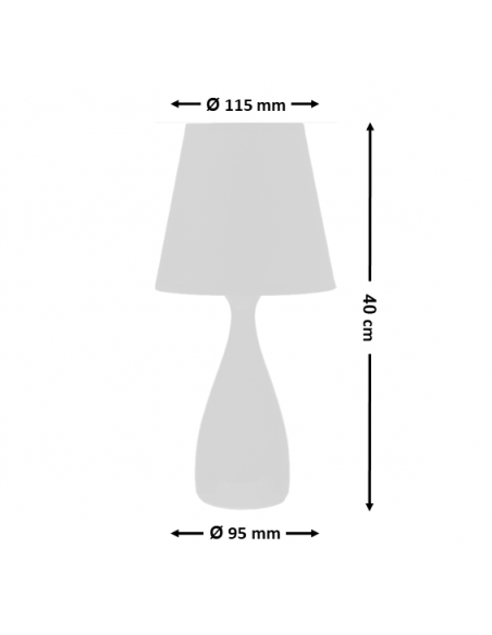 Lampe Céramique Ivoire H. 40 pour ampoule E14