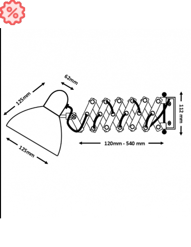 Lampe de bureau extensible Framboise pour ampoule E27