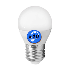 Ampoules LEDS Sphérique 4W E27 220V Blanc confort 4000K (LOT x10)