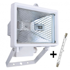 Projecteur HALOGÈNE Blanc 120W extérieur IP44 Teinte Chaude 3000K