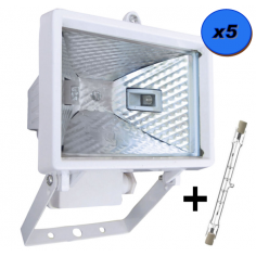 Projecteur HALOGÈNE Blanc 120W extérieur IP44 Teinte Chaude 3000K