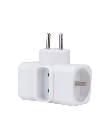 Prise Triplite Blanche 6A/16A