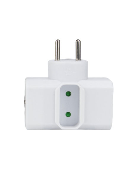 Prise Triplite Blanche 6A/16A
