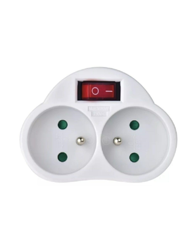 Prise multiple Biplite 2x16A avec interrupteur