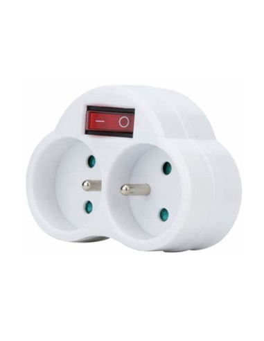 Prise multiple Biplite 2x16A avec interrupteur