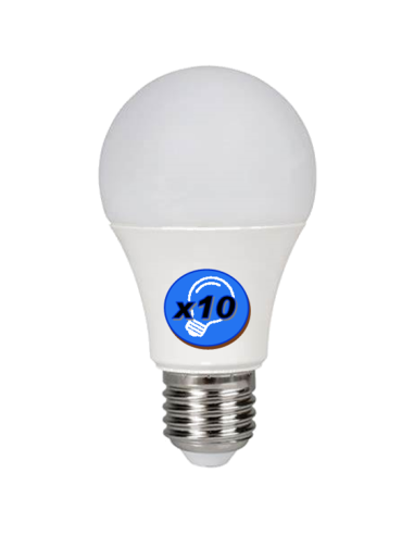 Lot de 10 ampoules LEDS Standard 220V E27 15W Teinte Chaude 3000K