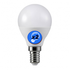 Ampoule LED Sphérique 4W E14 220V Lumière du Jour 6500K (LOT x2)