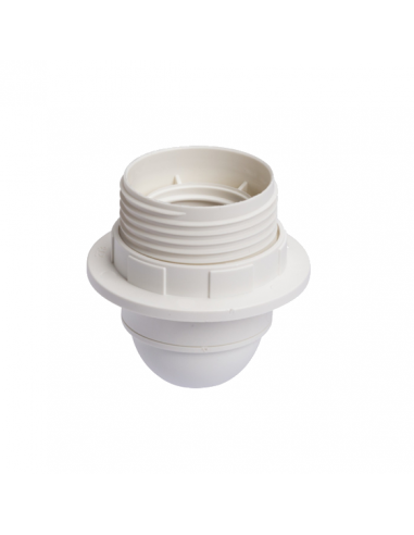 Douille E27 double bague blanc