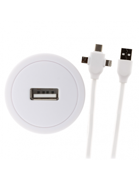 Prise Adaptateur USB + Cordon Universel
