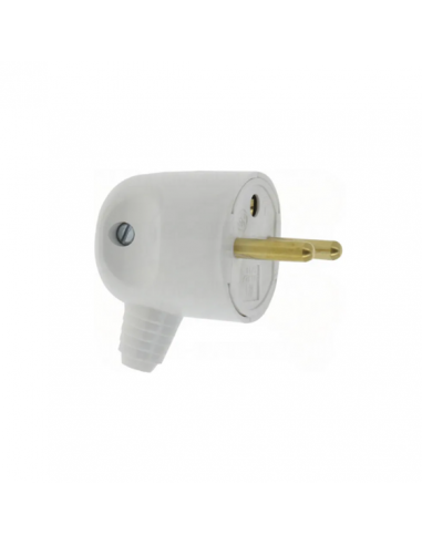 Fiche mâle latérale Blanche 16A
