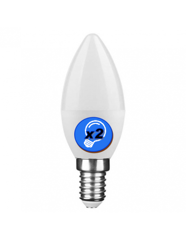 2 Ampoules LED Flamme 4W E14 220V 3000K