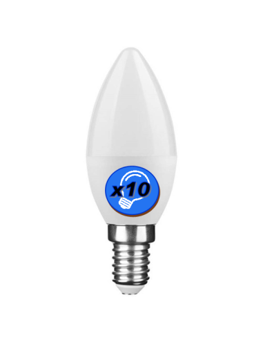 10 Ampoules LED Flamme 4W E14 220V 3000K