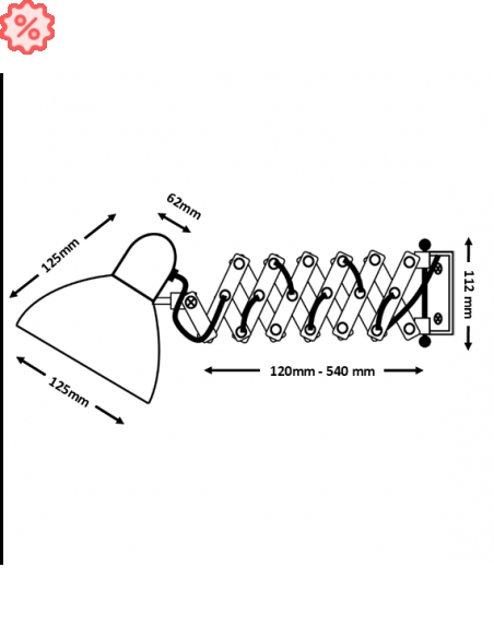 Lampe de bureau extensible Framboise pour ampoule E27