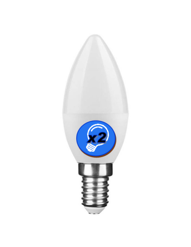 Ampoules LED Flamme 4W E14 220V Lumière du Jour 6500K (LOT x2)