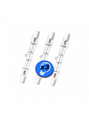 Ampoule HALOGENE EKO R7S 78mm 150W Teinte Chaude 2700K (LOT x3)