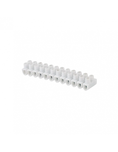 Barrette de connexion 4mm² 12 plots BLANCHE