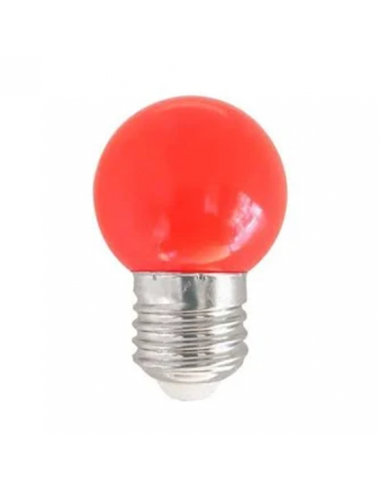 Ampoule sphérique LED 2W 230V E27 ROUGE