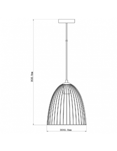 Suspension 1xE27 avec câble 1,63m - ROSE