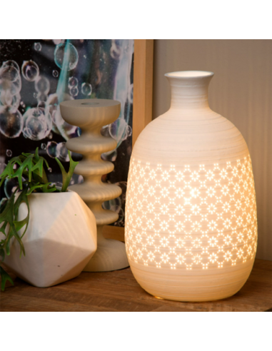 Lampe de table 1xE14 en porcelaine Blanche