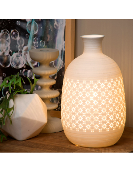 Lampe de table 1xE14 en porcelaine Blanche