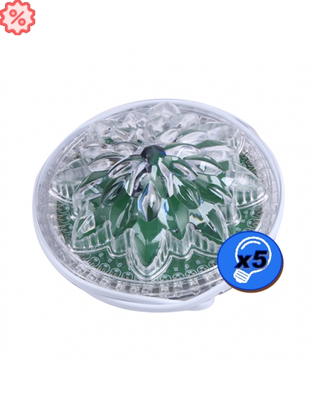Lampes LED 8W FLOWER MULTICOLORE 90-240V (LOT x5)
