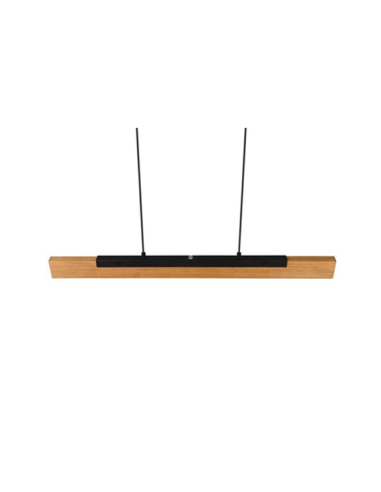 Suspension led 25W 1.50M - NOIR/BOIS