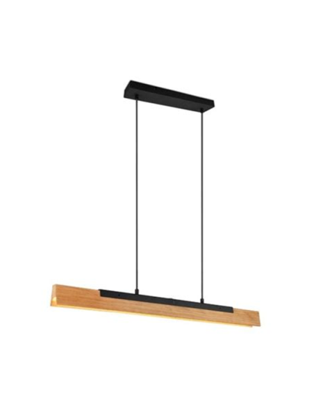 SUSPENSION LED 25W 1.50M NOIR/BOIS