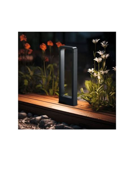 Borne de jardin anthracite LED - 450Lm 3000K