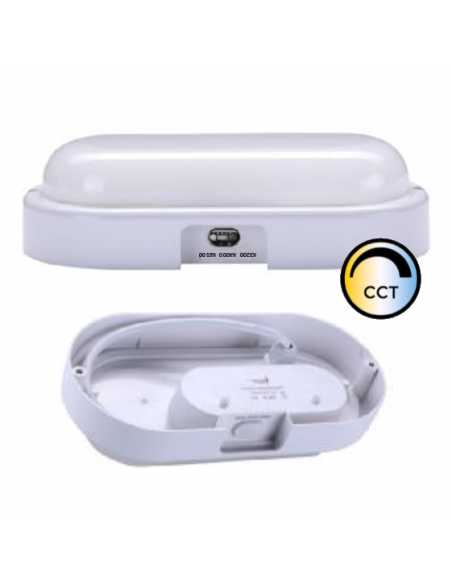 Hublot LEDS 15W ovale blanc CCT 3000/4000/6500K