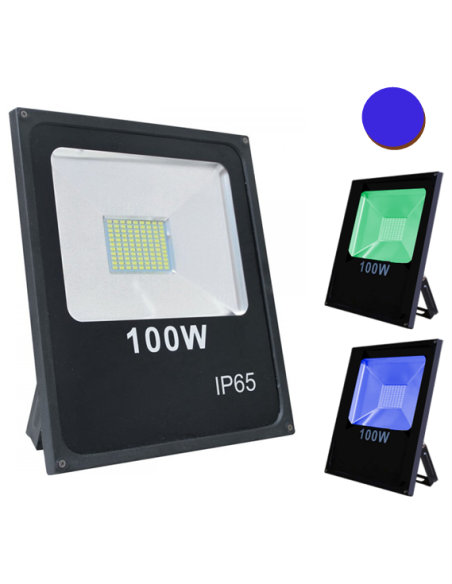 Projecteur LEDS étanche 100W Bleu