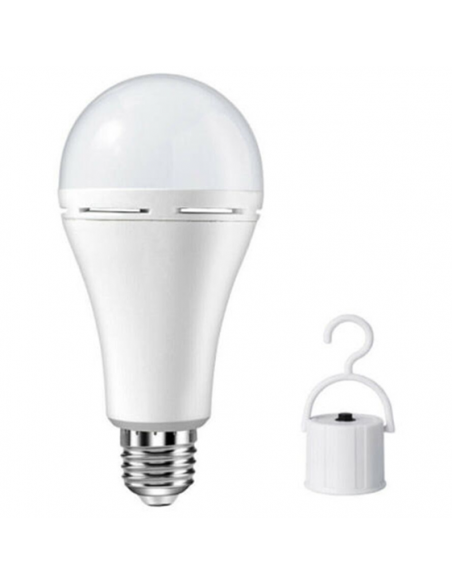 AMPOULE LED DE SECOURS RECHARGEABLE 7W E27 6500K BATTERIE LITHIUM