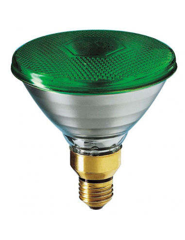 Ampoule PAR38 HALOGÈNE 100W E27 220V VERTE