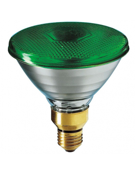 Ampoule PAR38 HALOGÈNE 100W E27 220V VERTE