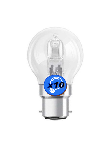 Ampoule HALOGÈNE EKO Sphérique 18W B22 220V Teinte Chaude 2800K
