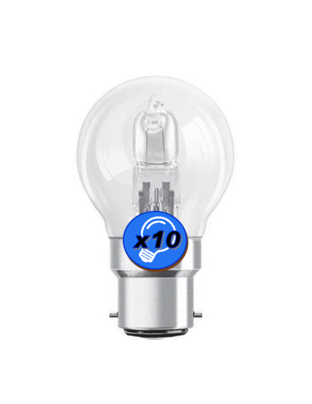 Ampoule HALOGÈNE EKO Sphérique 18W B22 220V Teinte Chaude 2800K