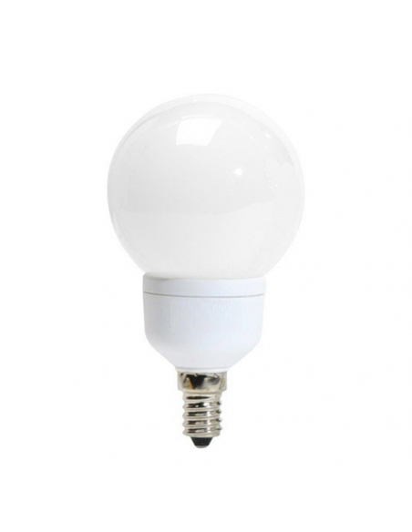 Ampoule basse consommation Sphérique 9W E14 220V Blanc Confort 4000K