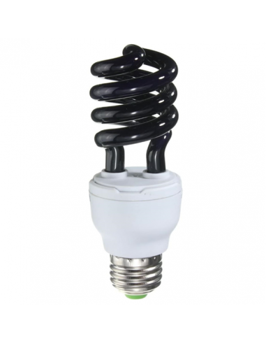 Ampoule basse consommation Spirale 15W E27 220V Lumière Noire