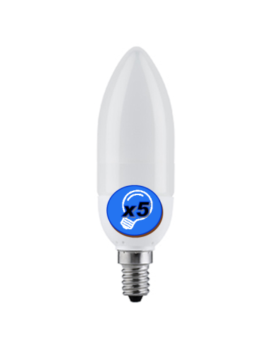 Ampoule basse consommation Flamme 9W E14 220V Teinte Chaude 2700K