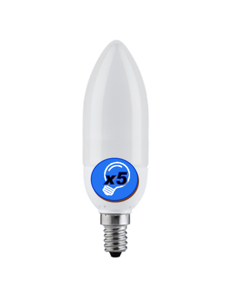 Ampoule basse consommation Flamme 9W E14 220V Teinte Chaude 2700K