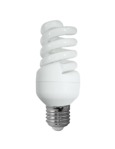 Ampoule basse consommation MINI SPIRALE 11W E27 220V Blanc Confort 4000K