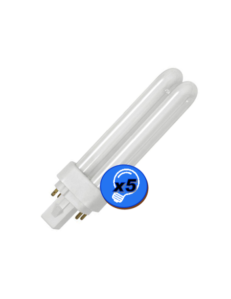 Ampoule basse consommation 18W G24D2 220V Blanc Confort 4000K